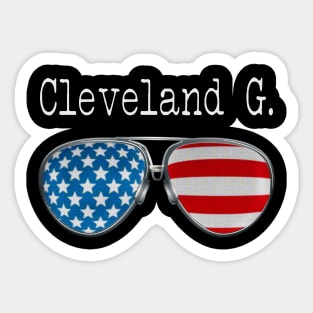 AMERICA PILOT GLASSES PRESIDENT CLEVELAND Sticker